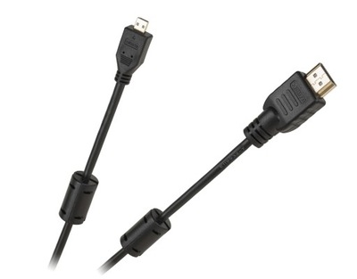 Kabel wtyk HDMI typ A wtyk mikro HDMI typ D