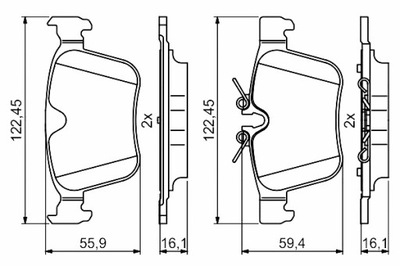 BOSCH ZAPATAS DE FRENADO PARTE TRASERA VOLVO C40 S60 3 S90 II V60 II V90 II  