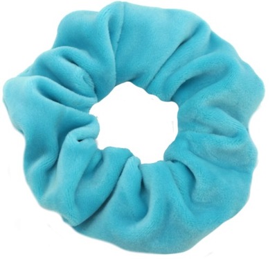 GUMKA DO WŁOSÓW SCRUNCHIE WELUROWA TURKUSOWA