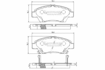 NIPPARTS КОЛОДКИ ГАЛЬМІВНІ HONDA CR-Z (ZF1) 1.5 HYB