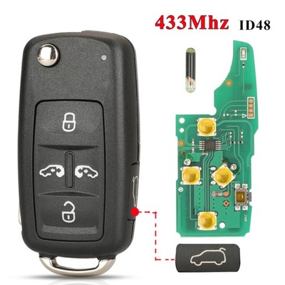 7N0837202K /F/AE REMOTE KEY 315/434MHZ PARA VW SHARAN MULTIVAN CARAVE~25906  