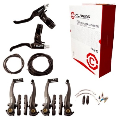 Hamulce Rowerowe V-BRAKE zestaw CLARKS KOMPLET Przód + Tył