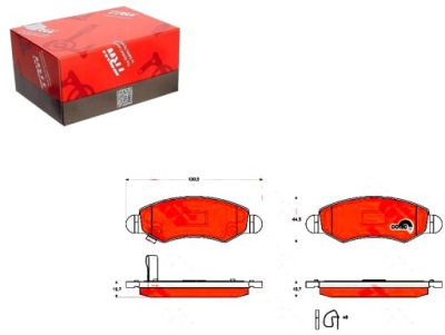 Гальмівні колодки гальмівні opel перед agila 00- trw фото №1