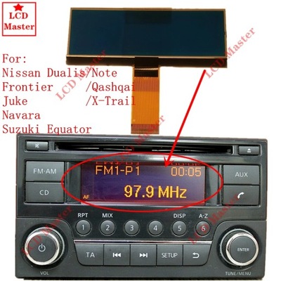 1PCS CAR RADIO LCD DISPLAY SCREEN PARA NISSAN QASHQAI X-TRAIL FRONTIE~73765  