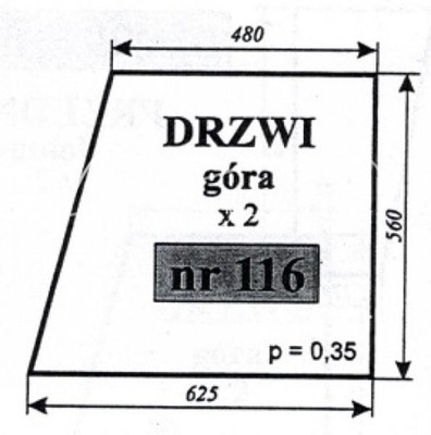 СТЕКЛО ДВЕРЬ ВЕРХ MF-255 КАБИНА SOKÓŁKA : :