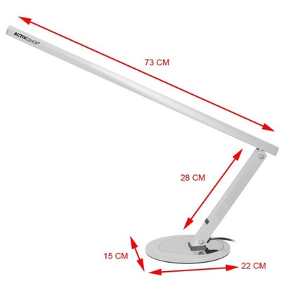 LAMPA NA BIURKO SLIM 20W ALUMINIUM ACTIV