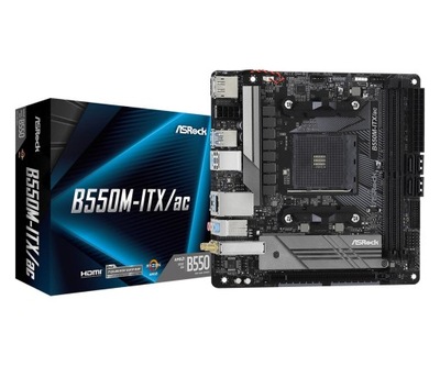 ASRock MB Sc AM4 B550M-ITX/ AC, AMD B550M, 2xDDR4, HDMI, DP B550M-ITX/AC