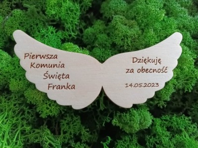 Personalizowane skrzydełka Podziękowanie 10 cm