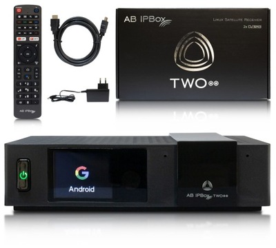 Odbiornik tuner 2x DVB-S2X AB IPBox TWO ANDROID 4K