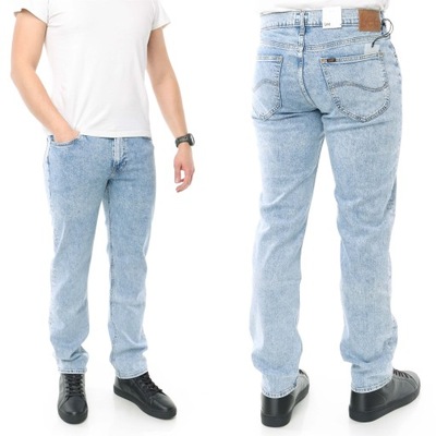 LEE WEST spodnie męskie jeansy proste W33 L34