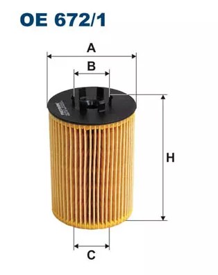 F OE672/1 FILTRAS ALYVOS BMW 6 (E63/E64) 10/03-10/05 