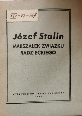 Józef Stalin Marszałek Związku Radzieckiego 1945