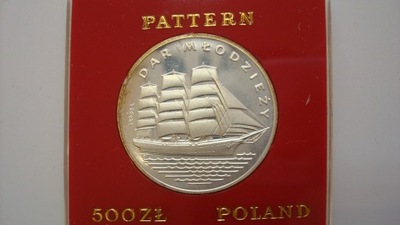 Moneta 500 zł Dar Młodzieży 1982 PRÓBA mennicza