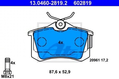 ZAPATAS HAM.TYL VW SHARAN 95-00 13.0460-2819.2  