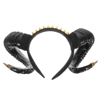 HALLOWEEN ROGI KOZY DEKORACYJNY PASEK DO WŁOSÓW COSPLAY CZARNY