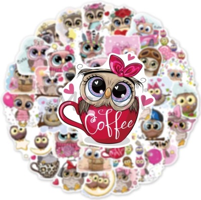 Naklejki Sowy Sowa Sowki WLEPY STICKER MIX Owls