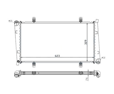 RADUADOR MITSUBISHI CARISMA DA 08.95- M613907  