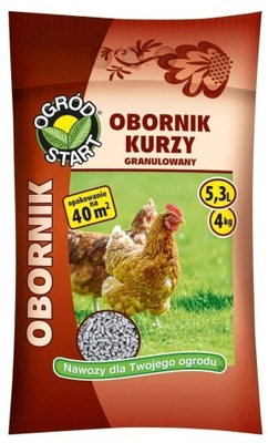 OBORNIK KURZY NAWÓZ GRANULOWANY 4kg 5,3L NATURALNY