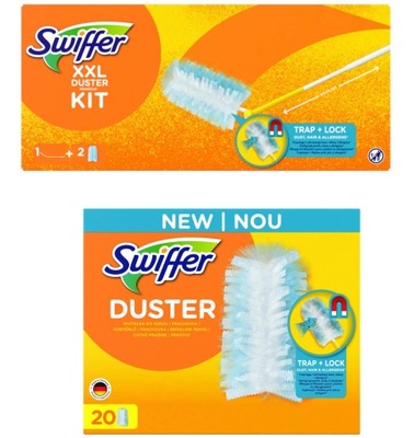 SWIFFER DUSTER XXXL 1+2+20 ZBIERA KURZ i SIERŚĆ