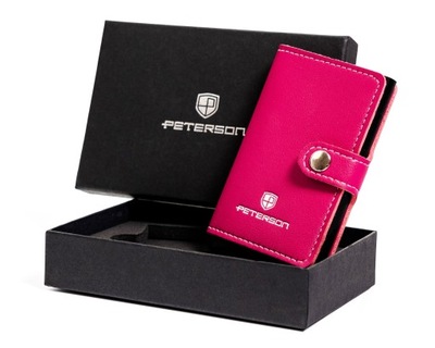 Peterson portfel skóra naturalna różowy PTN ES-PINK - Produkt uniseks