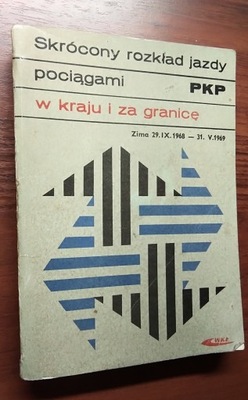 Rozkład jazdy pociągami w kraju i za granicę 1968