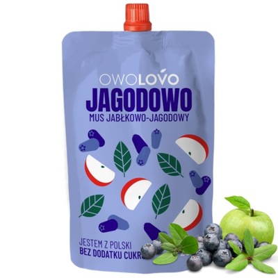 Mus owocowy Owolovo Jagoda Jabłko deser dla dzieci