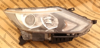 Nissan qashqai 14-17 фара линза обычная + led фото №1
