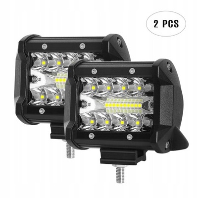 JUEGO 2 X HALÓGENO FARO EN FUNCIONAMIENTO DIODO LUMINOSO LED 200W 12-24V  