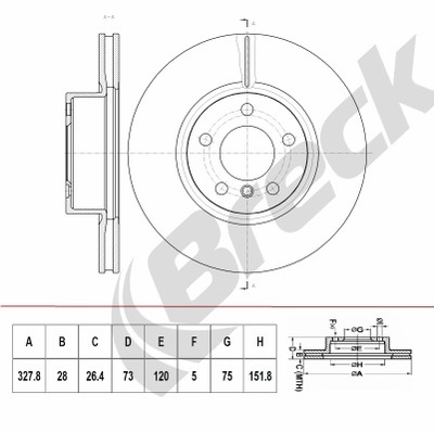 ДИСКИ ТОРМОЗНЫЕ ТОРМОЗНЫЕ BRECK BR 408 VH100