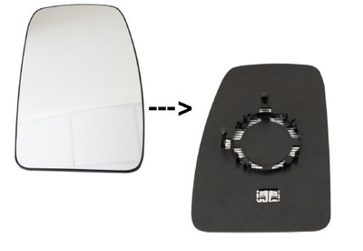 Вкладыш зеркало с подогревом p renault master iii 10- фото №1