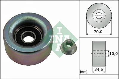 INA 532 0590 10 ROLLO KIERUNKOWA / PROWADZACA, CORREA DE CUÑA ZEBATY  