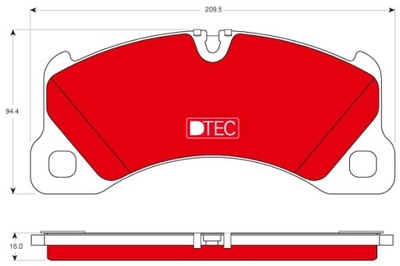 КОЛОДКИ ТОРМОЗНЫЕ - КОМПЛЕКТ DTEC COTEC GDB1774DTE