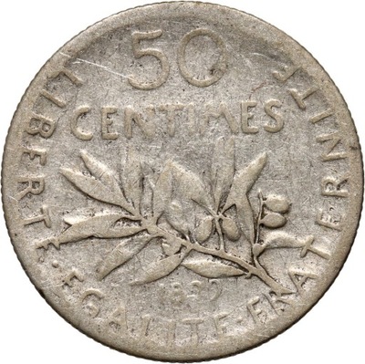 Francja, 50 centimes 1899, st. 3-