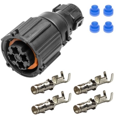 Штекер 4-pin кругла фото №1