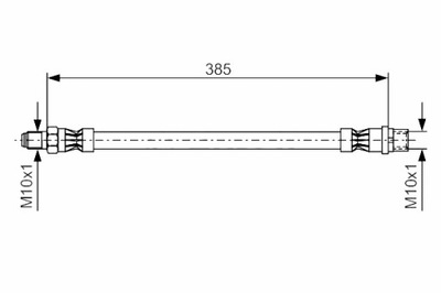 ПАТРУБОК ТОРМОЗНОЙ ГИБКИЙ ПЕРЕД L/P MERCEDES C C204 C CL203 C