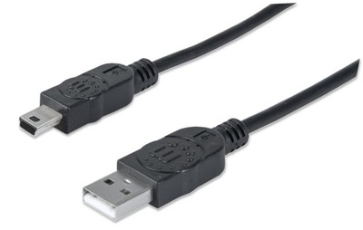 Manhattan 333375 kabel USB 1,8 m USB 2.0 USB A Mini-USB B Czarny