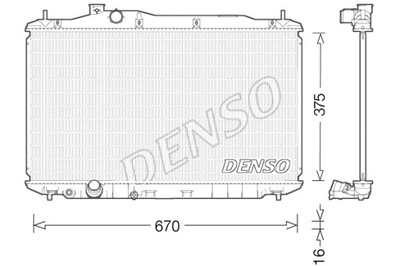 DENSO AUŠINTUVAS VARIKLIO VANDENS HONDA CIVIC VIII 2.0 09.06- 