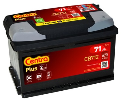 АККУМУЛЯТОР CENTRA PLUS 12V 71AH 670A CB712