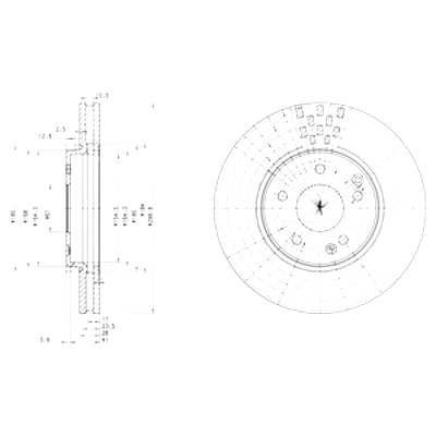 DRIVE+ DISCOS DE FRENADO 2SZT. PARTE DELANTERA MERCEDES CLASE E 2.4B 97-00  