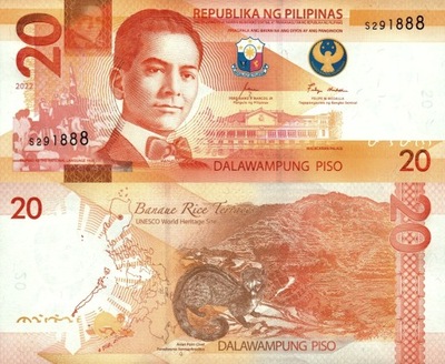 # FILIPINY - 20 PISO - 2022 - P-230 (P-NEW) - UNC