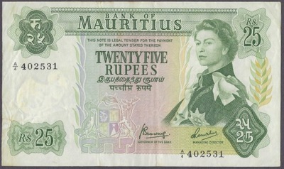 Mauritius - 25 rupees 1967 (VF-XF)