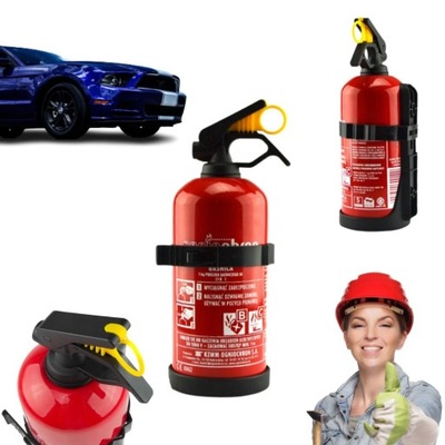 EXTINGUIDOR DE POLVO DE AUTOMÓVIL DOMOWA 1KG + SOPORTE  