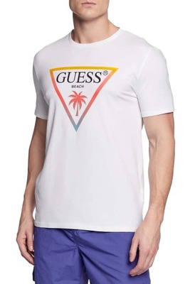 GUESS T-Shirt męski F3GI02 J1314 Biały roz. L