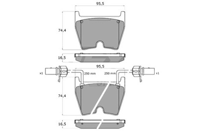 TOMEX BRAKES ZAPATAS DE FRENADO AUDI A4 RS4 05-08 PARTE DELANTERA  