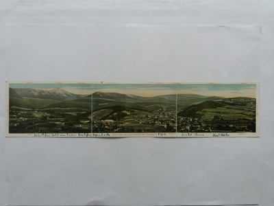 Karpacz panorama szer. 42 cm, 3 karty 1904r.