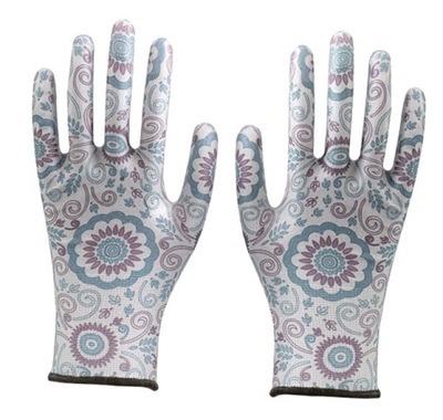 GUANTES OGRODOWE W FLORES Z NITRYLEM TAMAÑO 9  