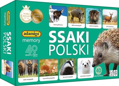 Gra pamięciowa MEMORY SSAKI POLSKI mini Adamigo