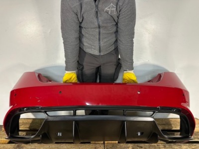 Бампер задняя задний alfa romeo giulia quadrifoglio qv 50556566 + диффузор полный фото №1