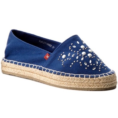 BIG STAR zdobione dżinsowe espadryle slip-on 36