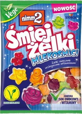 NIMM2 ŚMIEJŻELKI MLEKOSMICI ŻELKI Z WITAMINAMI 90G